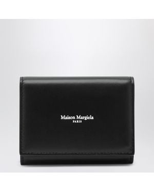 Maison Margiela Compact Wallet With Logo - Black