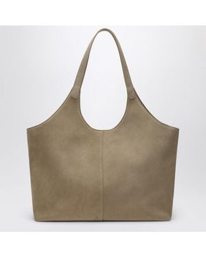 Aesther Ekme Borsa cabas supple xl color sabbia in suede - Verde
