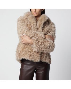 Blancha Short Hazelnut Fur Jacket - Natural