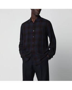 Dries Van Noten Check-Pattern Viscose Shirt - Black