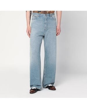 Valentino Light Jeans With Washed Effect - Blue