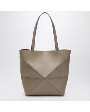 Loewe Puzzle Fold Tote Bag Medium Sand Color - Natural