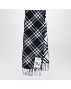 Burberry Check Cashmere Scarf - Black