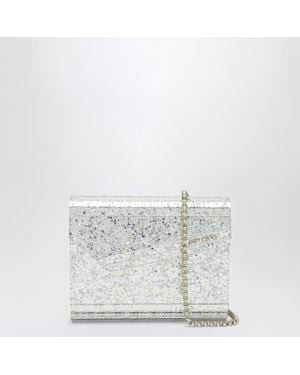 Jimmy Choo Champagnecoloured Candy Clutch - White