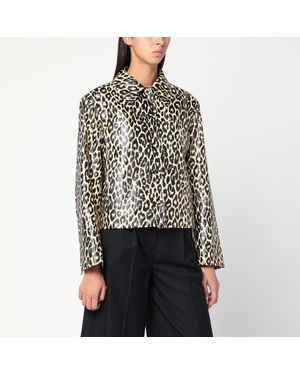 Jil Sander Leopard Print Jacket - Black