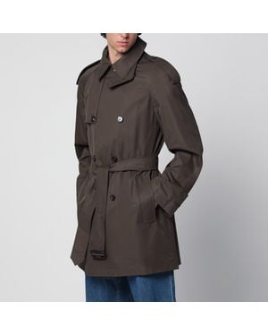 Burberry Leadenham Mid-Length Gabardine Trench Coat - Black
