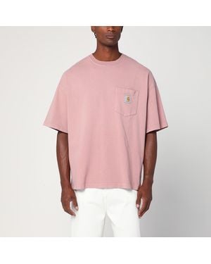 Carhartt S/S Hudson Pocket T-Shirt - Pink
