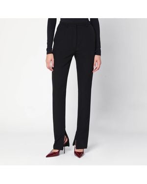 Thelatest Pants With Zipped Slits - Black