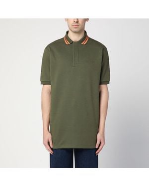 Gucci Polo muschio in misto cotone - Verde