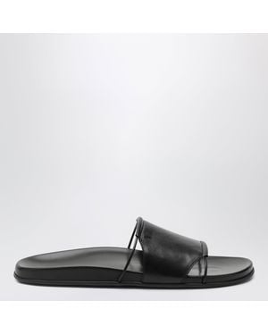 The Row Vivienne Slide Sandals - Black
