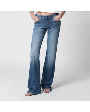 Gucci Low-Rise Flare Jeans With Horsebit - Blue