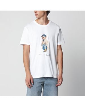 Polo Ralph Lauren T-Shirt Polo Bear Blanc Custom Slim-Fit