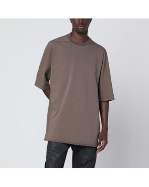 Rick Owens Oversized Jumbo Powder-Colored T-Shirt - Brown