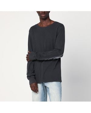 Basketcase Gallery Vintage--Baumwollpullover Mit Rundhalsausschnitt - Schwarz