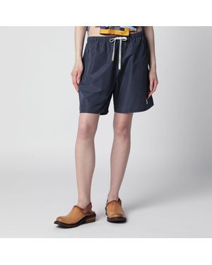 Miu Miu Tec Fabric Windproof Bermuda Shorts - Blue