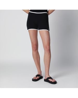 Courreges Contrast Mini Jersey Shorts - Black