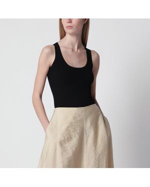 Max Mara Ribbed Tank Top - Black