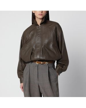 Saint Laurent Giacca Bomber - Marrone