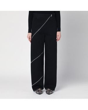 Alaïa Spiral Zipper Jeans For - Black
