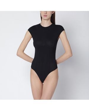 Agolde Nadia Bodysuit In Navy - Black