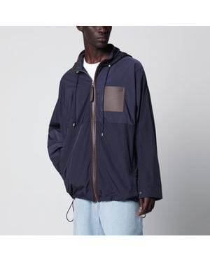Loewe Technical Micro-Ripstop Hooded Jacket - Blue