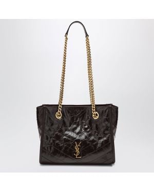 Saint Laurent Borsa Shopping Niki Piccola Marrone - Nero