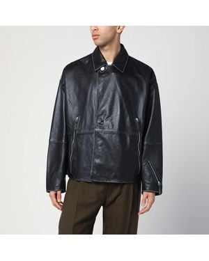 New Amsterdam Surf Association Giacca nera in pelle - Nero