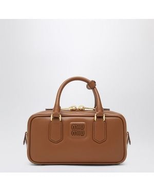 Miu Miu Sac Boston Arcadie Regular Couleur Cognac - Marron