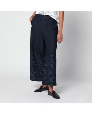 Weekend by Maxmara Dark Wide-Leg Jeans - Blue