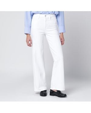 FRAME Slim Palazzo Jeans - White