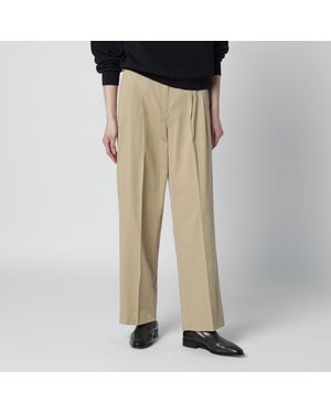 DUNST Double-Pleat Trousers - Natural