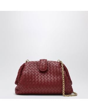 Bottega Veneta Lauren 1980 Small Intrecciato Leather Clutch - Red