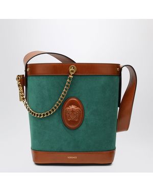 Versace Small Pivot Bucket Bag - Green