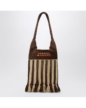 Isabel Marant Striped Raffia Bag - Brown