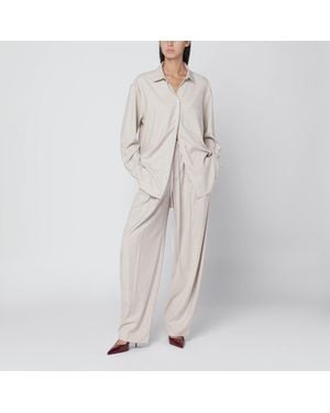 ANDAMANE Ivory Wendela Oversized Suit - Natural