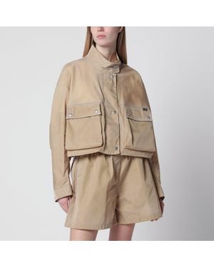 Prada Short Re-Nylon Raincoat - Natural