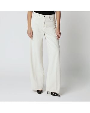 Haikure Off- Bethany Corduroy Trousers - White