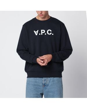 A.P.C. Standard Grand Vpc Dark Cotton Sweatshirt - Blue