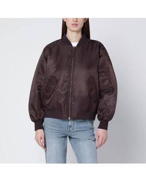 Anine Bing Leon Dark Bomber Jacket - Red
