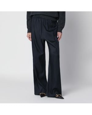 Gucci Blaue Hose Aus Technischem Seidenpopeline
