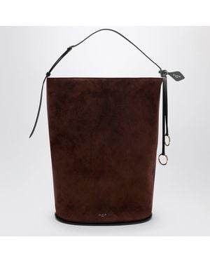 Alaïa Hip Large Suede Bucket Bag - Brown
