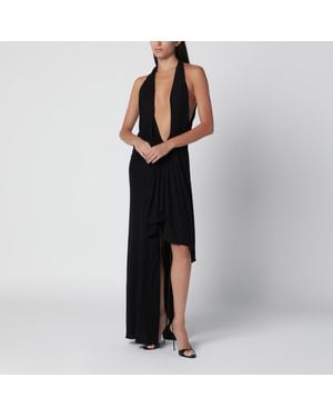 Christopher Esber Spire Cascade Viscose Dress - Black
