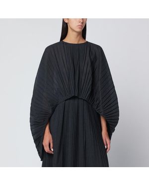 MKDT STUDIO Anthea-Atelier Pleated Cape - Black