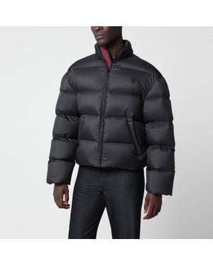 Gucci Schwarze Wattierte Daunenjacke Mit Reißverschluss