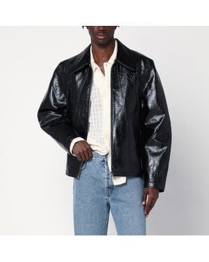 Séfr Shiny Zip-Up Jacket - Black
