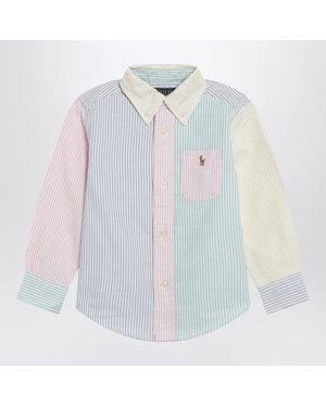 Polo Ralph Lauren Colour-Block Striped Button-Down Shirt - White
