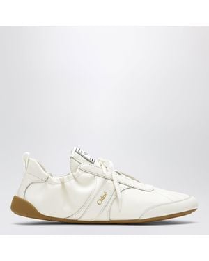 Chloé Sneakers Kick En Cuir Blanches