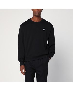 KENZO Schwarzes Sweatshirt Mit Rundhalsausschnitt Und Logo