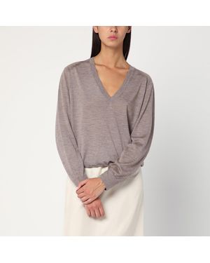 Loulou de Saison Taupe Cashmere Jumper - Grey