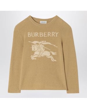 Burberry Pull En Laine Mélangée Knight - Neutre